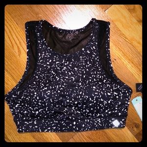 Padded mesh sports bra